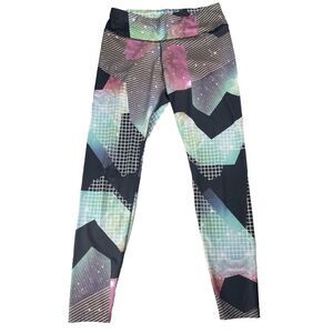 Reebok Cosmos Lux Bold‎ Speedwick Galaxy Training Leggings Size M